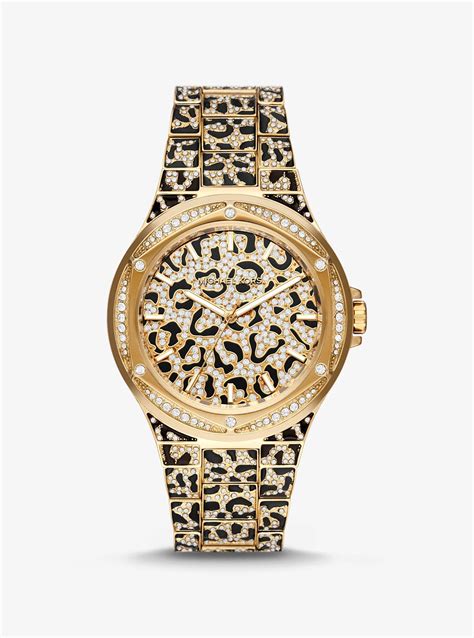 michael kors damenuhr lennox|lennox leopard watches.